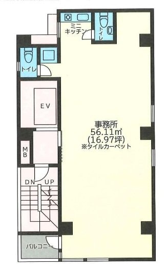 王子SRビル2F 間取り図