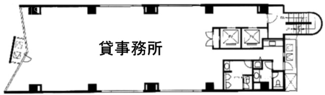 クロスサイド田町ビル8F 間取り図