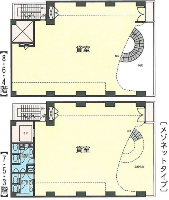ACN銀座8ビル5F~6F 間取り図