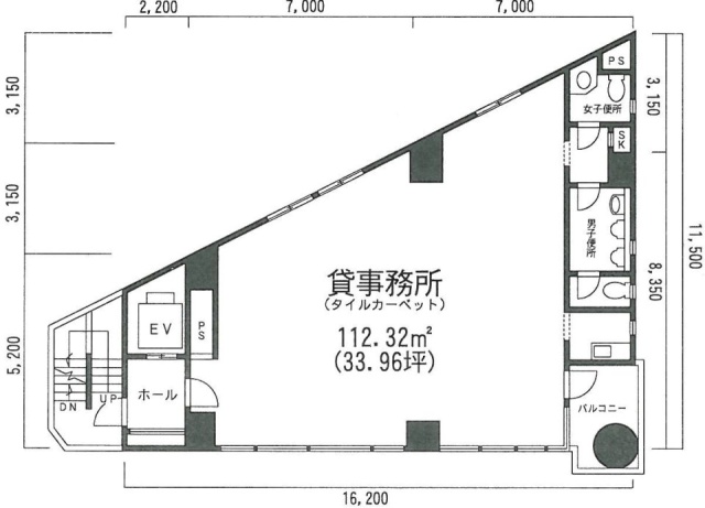 プラネットビル6F 間取り図