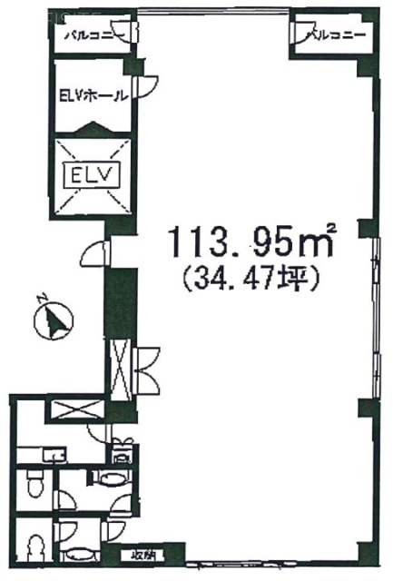 サンエスビル3F 間取り図