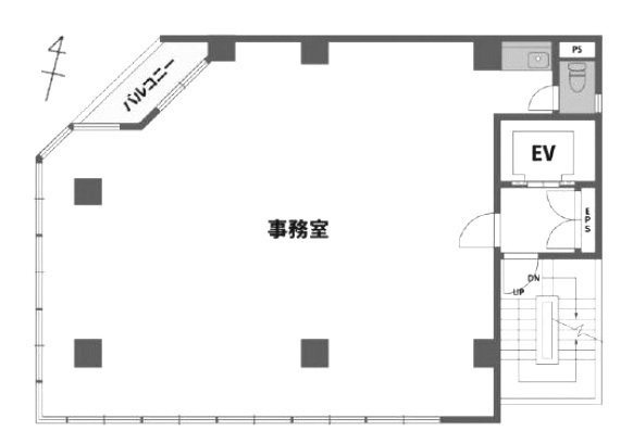 元赤坂大野ビル1F 間取り図