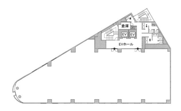五反田フラットアイアンビル3F 間取り図