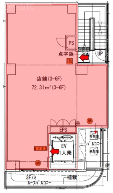 (仮)モモキタビル3F 間取り図