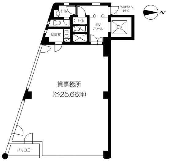 舶来堂ビル9F 間取り図