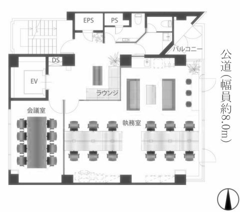 BizSQUARE GINZA4F 間取り図