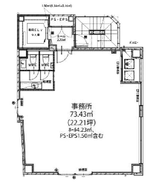 THE CITY 神田神保町(ザ・シティ神田神保町)2F 間取り図