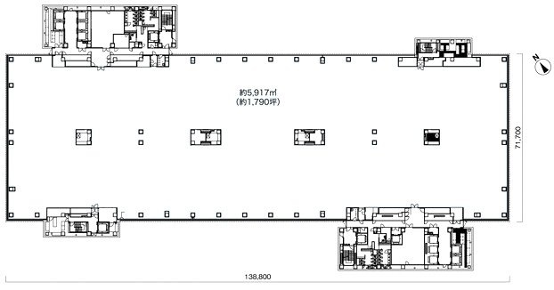新宿イーストサイドスクエア2F 間取り図