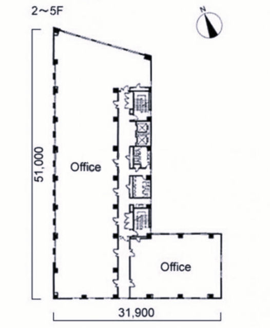 大樹生命町田ビル5F 間取り図