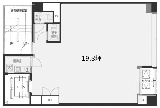 カクトビル宝町7F 間取り図