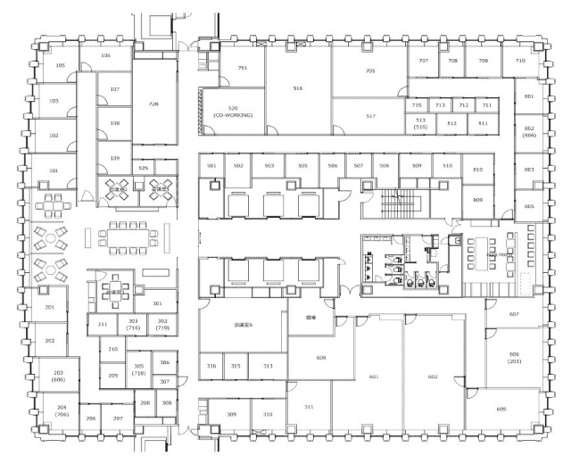 エキスパートオフィス新橋508 間取り図