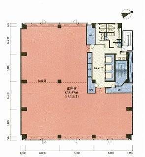新橋2丁目MTビル6F 間取り図