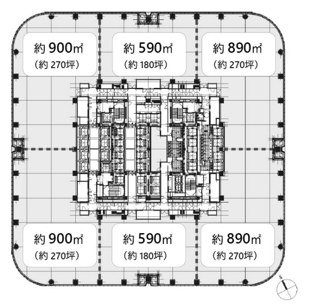 麻布台ヒルズ森JPタワー31F 間取り図
