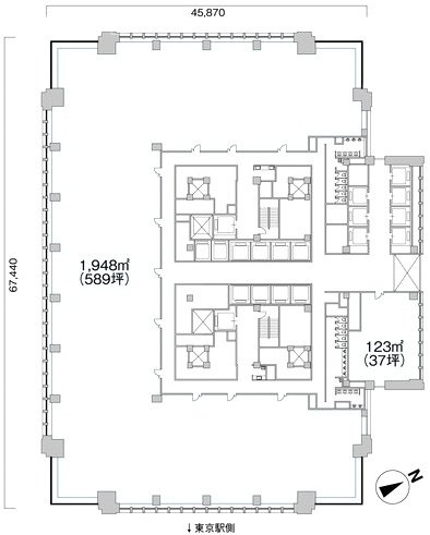 丸の内ビル14F 間取り図