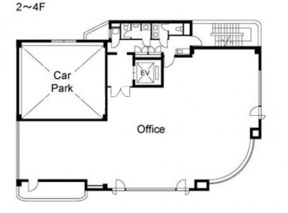 THE CROSS GOTANDA2F 間取り図
