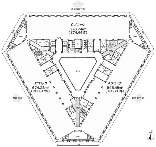 新宿住友ビル19F 間取り図