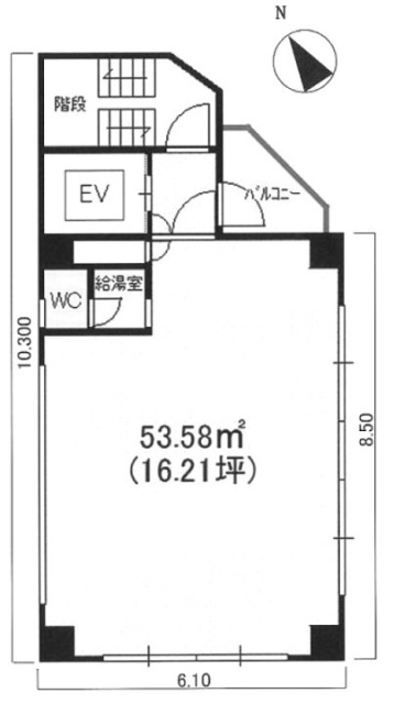 建石ビル2F 間取り図
