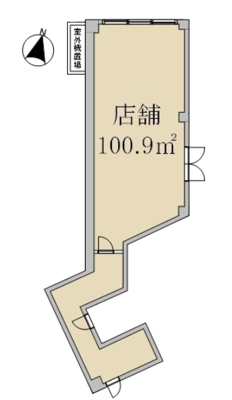 深沢ハウス 店舗棟1F 間取り図