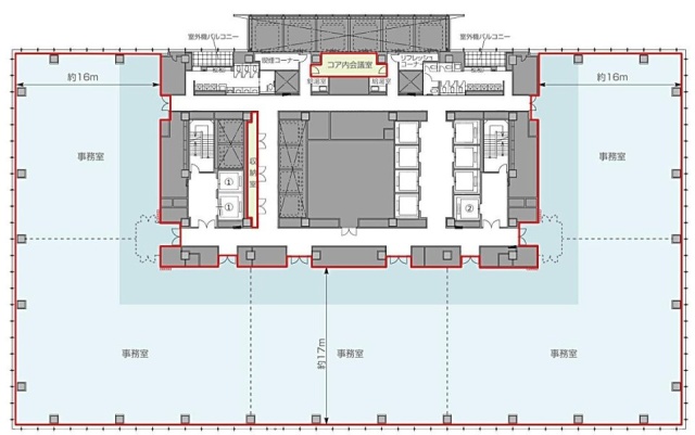 グラントウキョウサウスタワー8F 間取り図