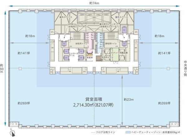 京橋エドグラン25F 間取り図