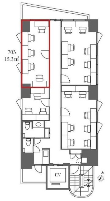 ILA渋谷美竹ビル703 間取り図