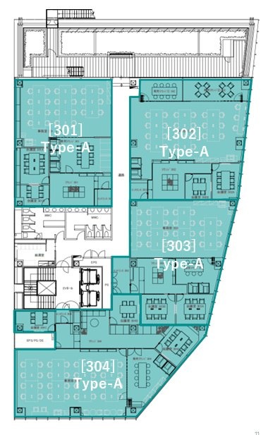 X-BASE SHIBUYA301 間取り図