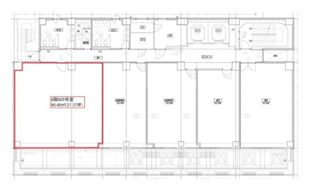 繊維会館8F 間取り図