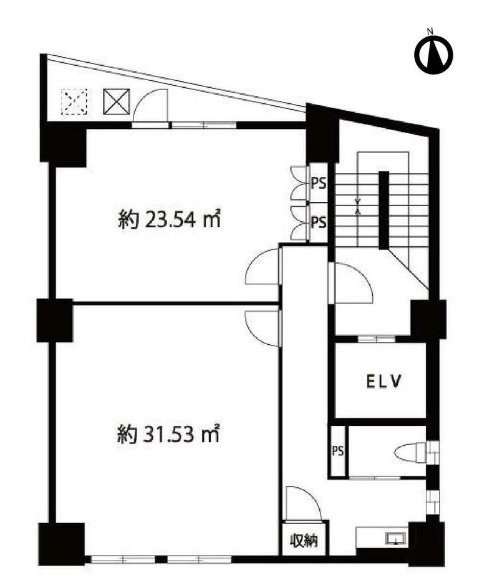 高田パッケージビル5F 間取り図