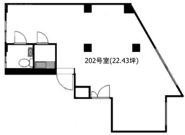 フォーラム千駄ヶ谷202 間取り図