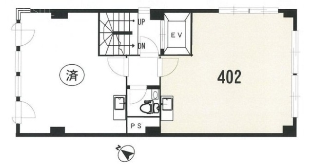 三崎町2-12-9ビル402 間取り図
