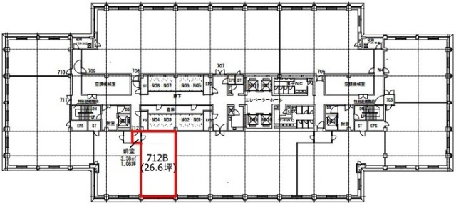 丸の内郵船ビルディング712-B 間取り図