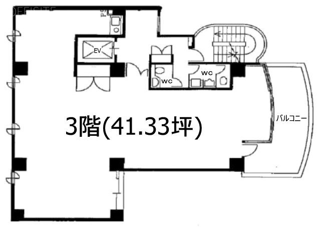 三辰(サンシン)ビル3F 間取り図