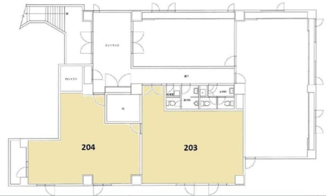 白金台シティハウス203+204 間取り図