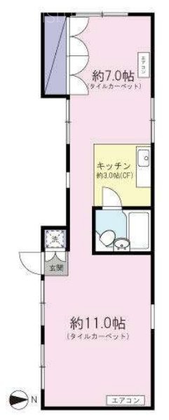 ハイツ太陽ビル210 間取り図