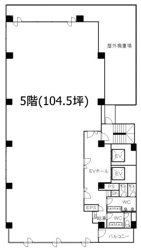 NKビル新大塚5F 間取り図