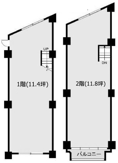 早稲田通りビル1F~2F 間取り図