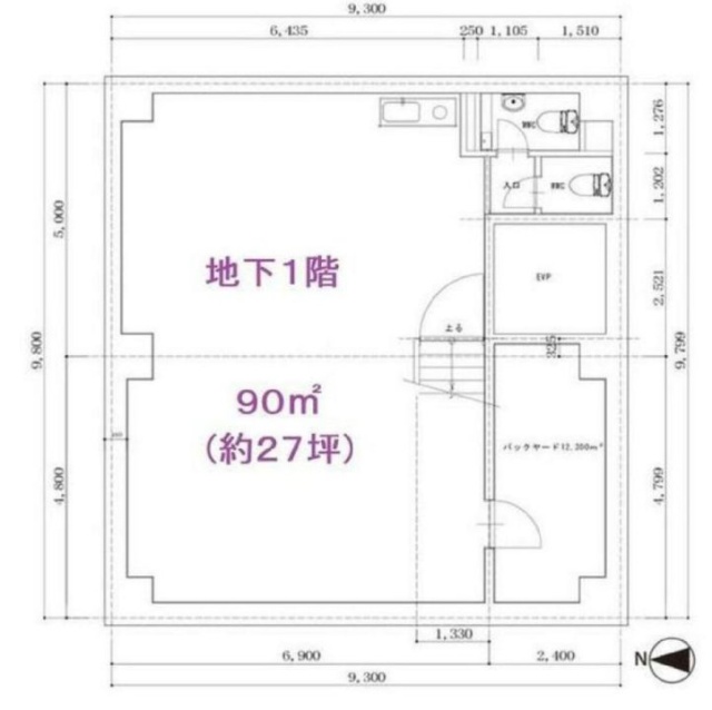 芝パークビルB1F 間取り図