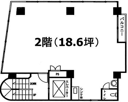 エージ・ヤマダビル2F 間取り図