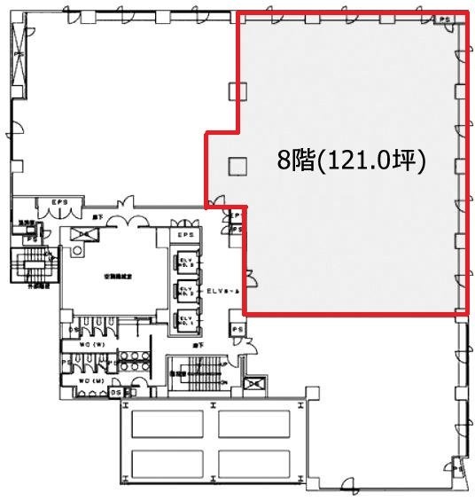 日本生命立川ビル8F 間取り図
