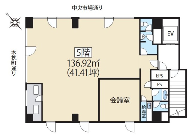 銀座木挽町ビル5F 間取り図