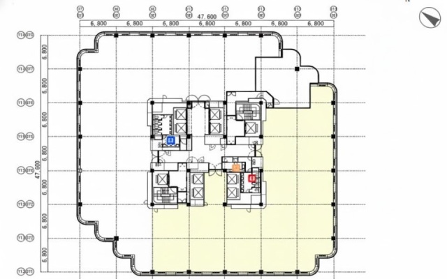 御殿山トラストタワー6F 間取り図
