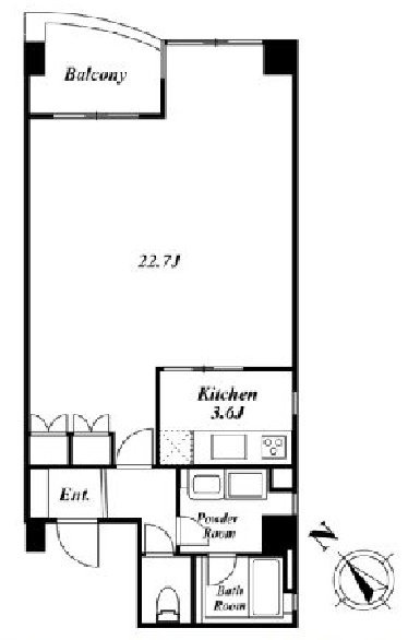 エバーグレイス本町305 間取り図
