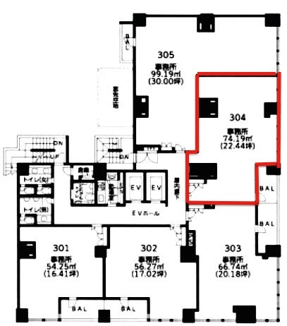 マストライフ神田錦町304 間取り図