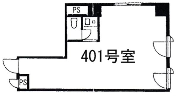桔梗備前(キキョウビゼン)ビル401 間取り図