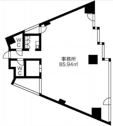 Jプロ代々木一丁目ビル8F 間取り図