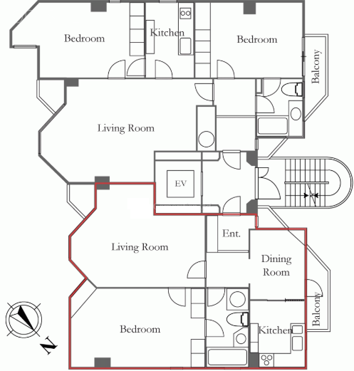 飯倉カムフィーホームズ302 間取り図