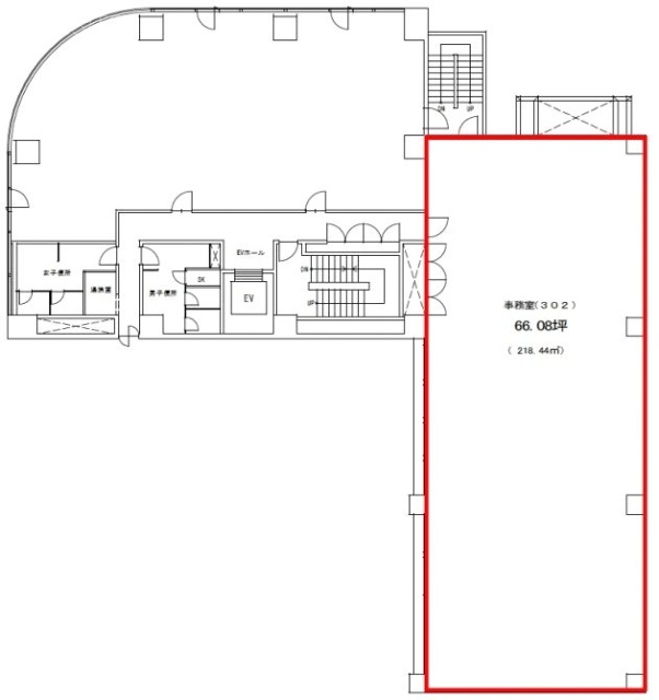 高輪偕成(タカナワカイセイ)ビル302 間取り図