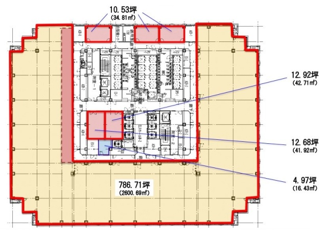 品川グランドセントラルタワー17F 間取り図