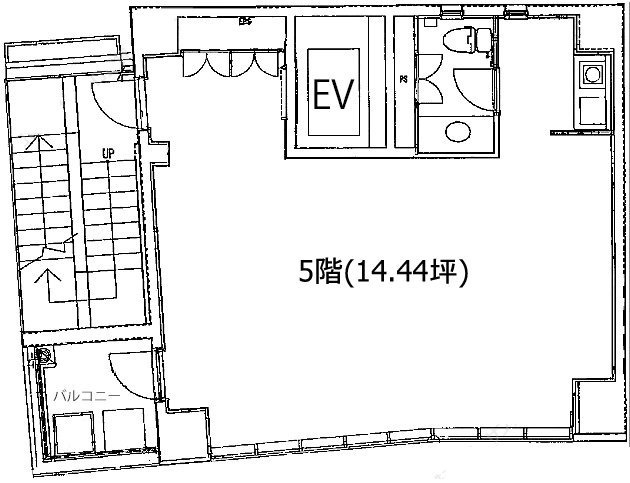 中目黒KRKビル5F 間取り図