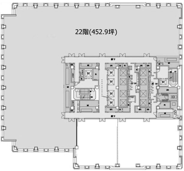 霞が関コモンゲート西館22F 間取り図